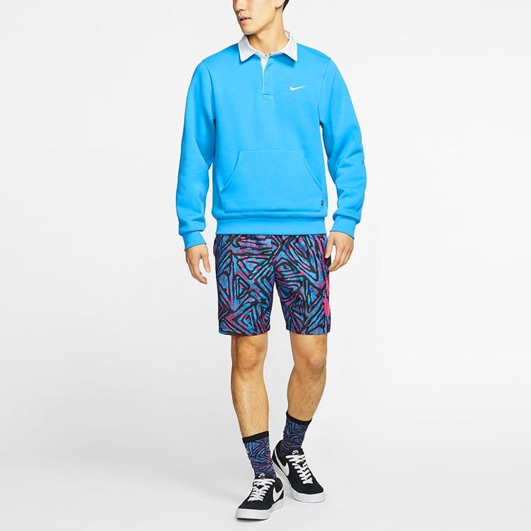 Men's Nike SB Skateboard Casual Sports Lapel Fleece Lined Blue CN5675-446 - 3