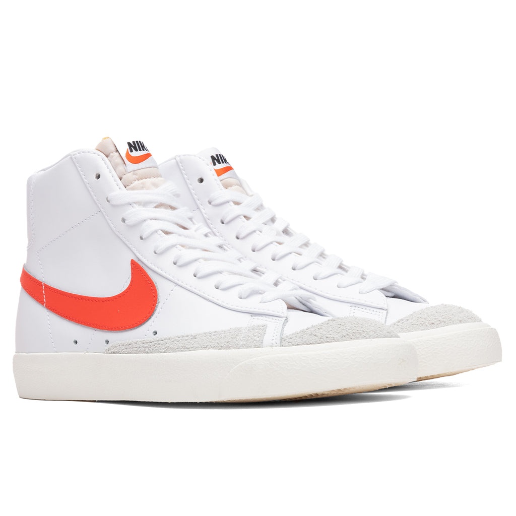 WOMEN'S BLAZER MID '77 - WHITE/HABANERO/SAIL - 2