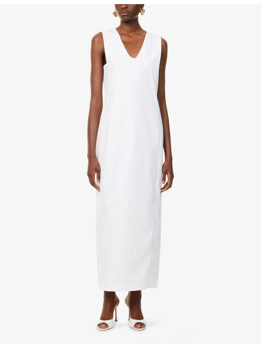 Avery Sleeveless Cotton Maxi Dress - 3