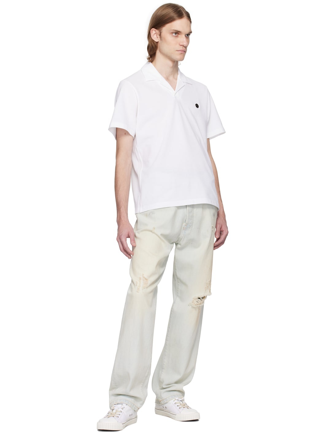 White Logo Polo - 4