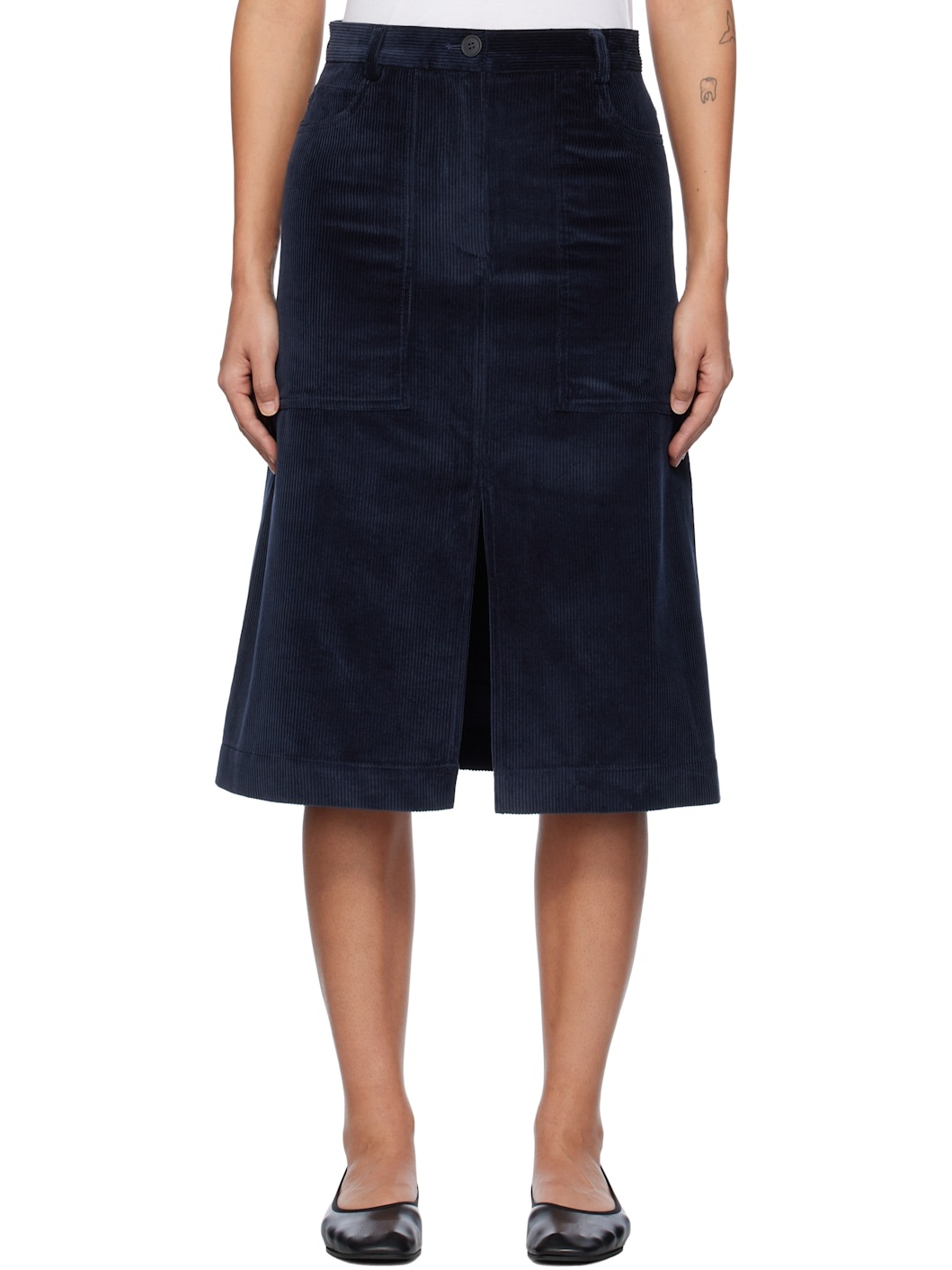 Navy skirt workwear best sale