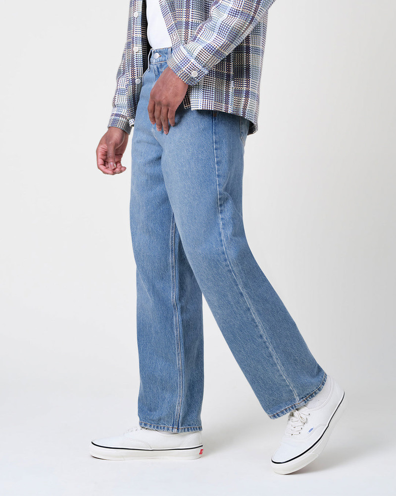 Wax London Felix - Vintage Antique Blue Loose Fit Denim Jeans outlook