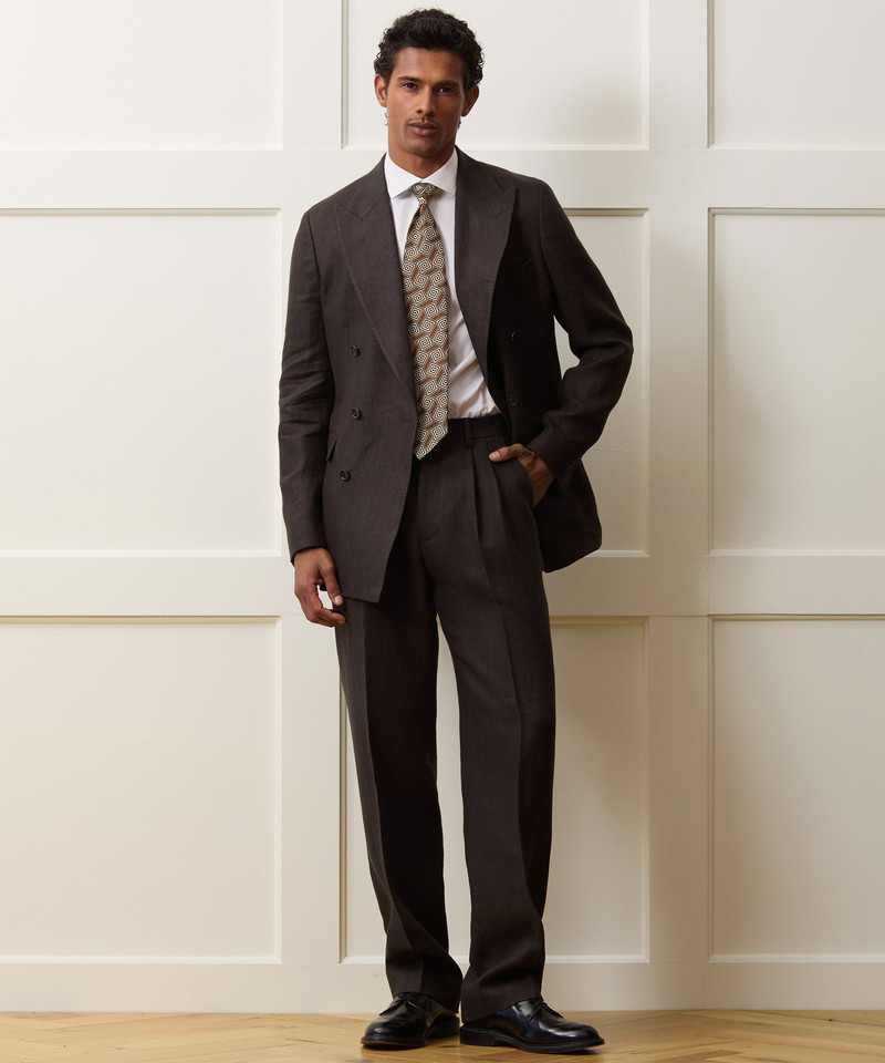 Italian Linen Herringbone Wythe Trouser 4