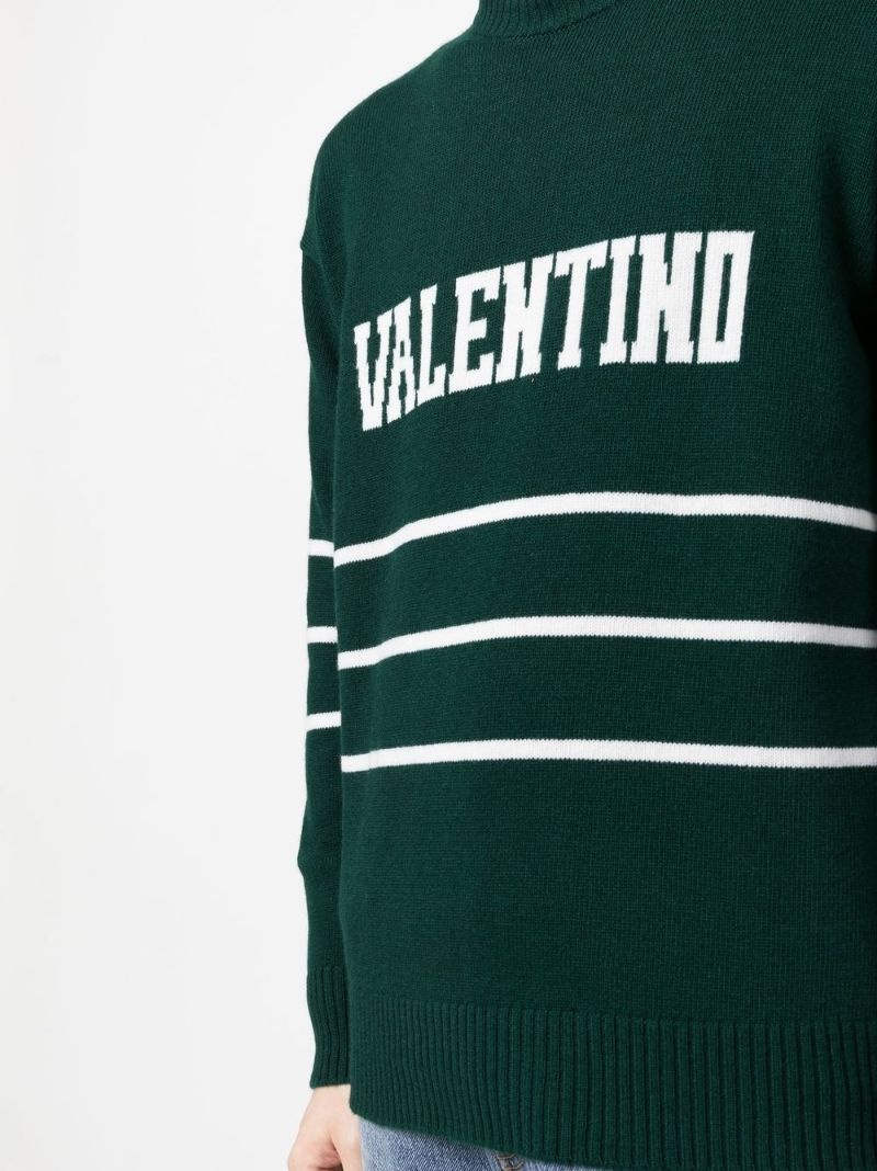 logo-intarsia crew-neck jumper - 9