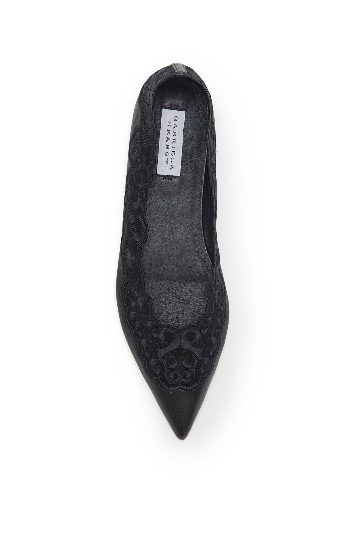 Ziva Flat Shoe in Black Nappa Leather - 4