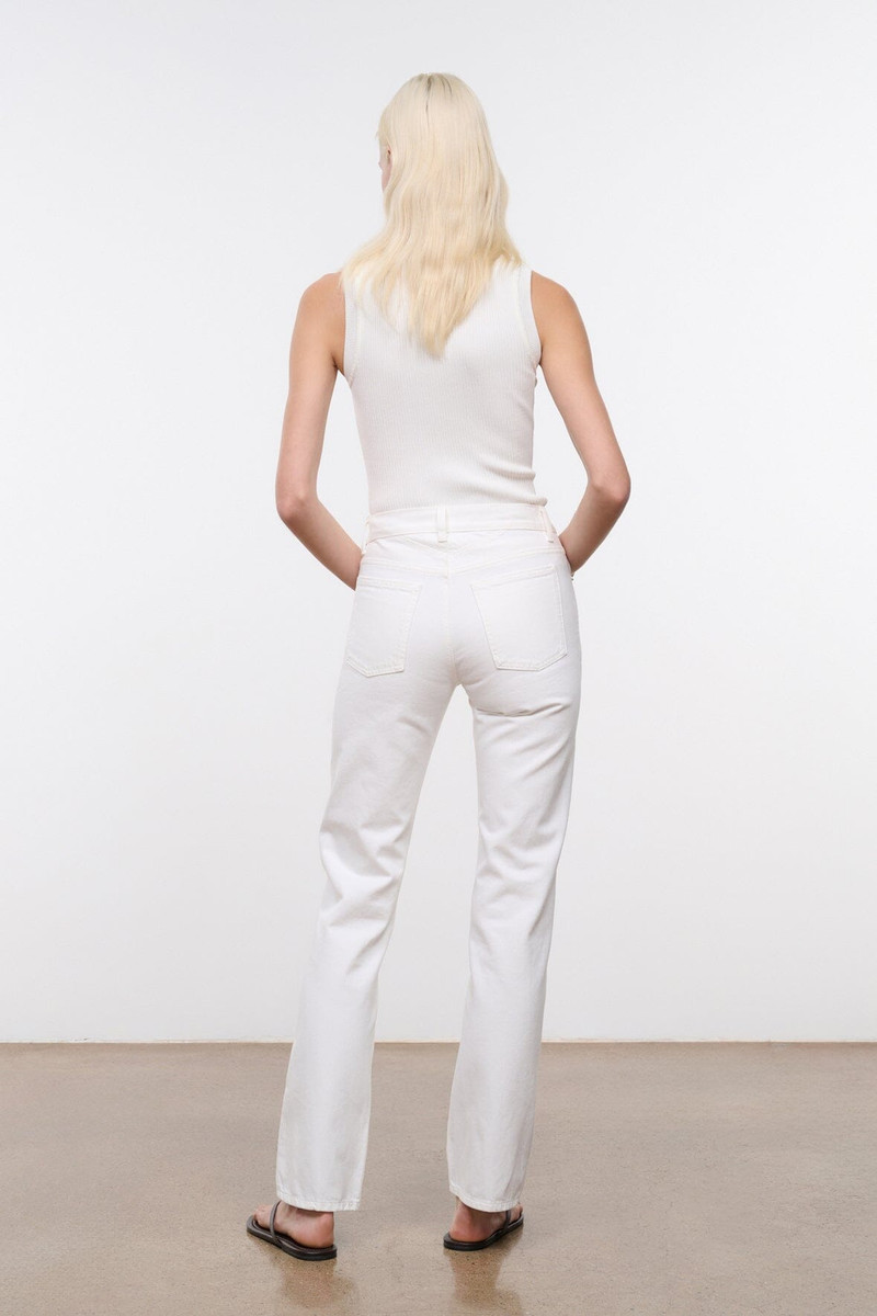 STAUD TEDDY STRAIGHT JEAN 30 WHITE 3
