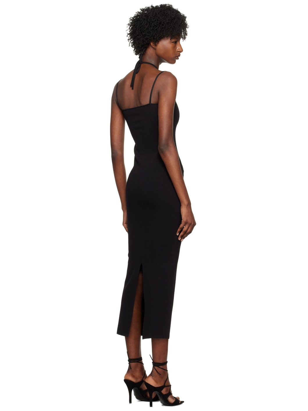 Black Valrya Midi Dress - 3