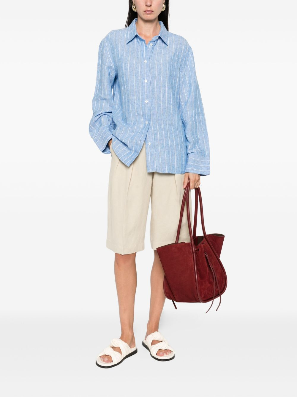 striped linen shirt - 2