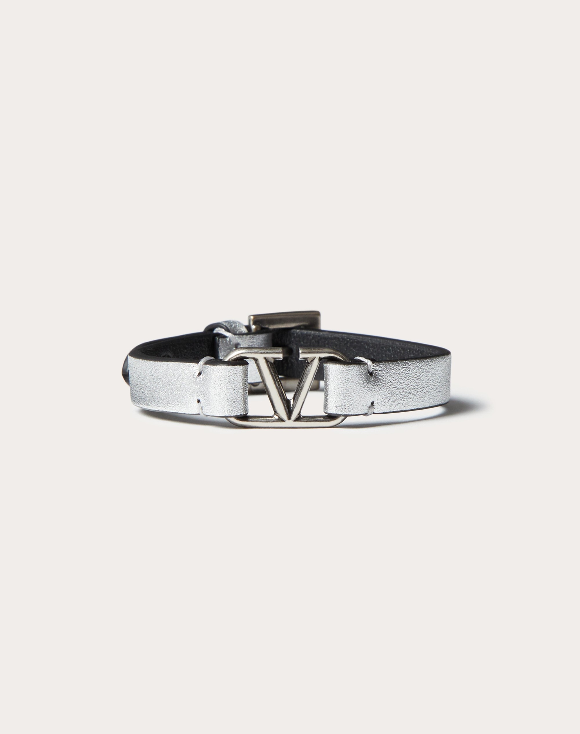 VLOGO SIGNATURE LEATHER BRACELET - 1