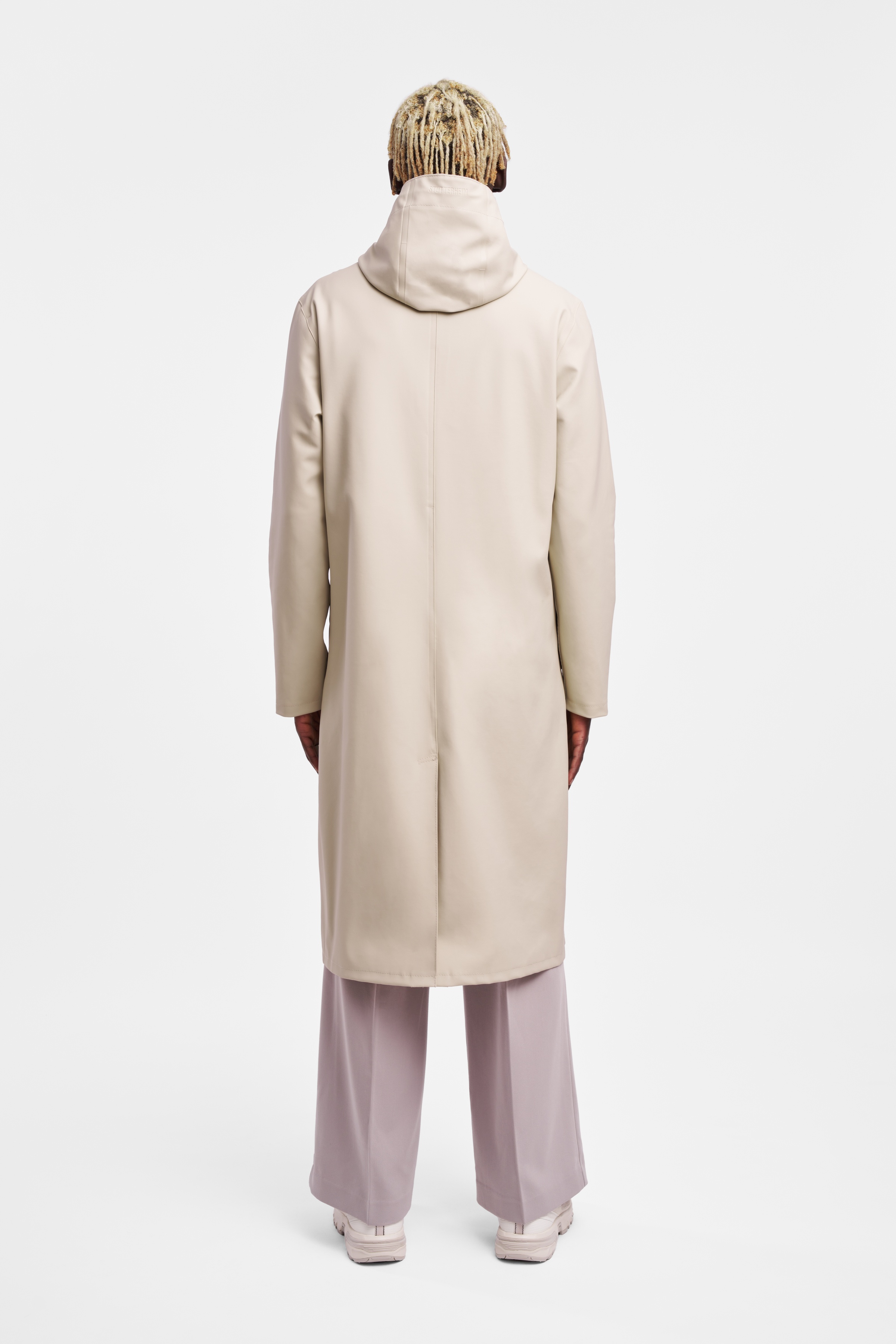 Stockholm Long Raincoat Oyster - 4