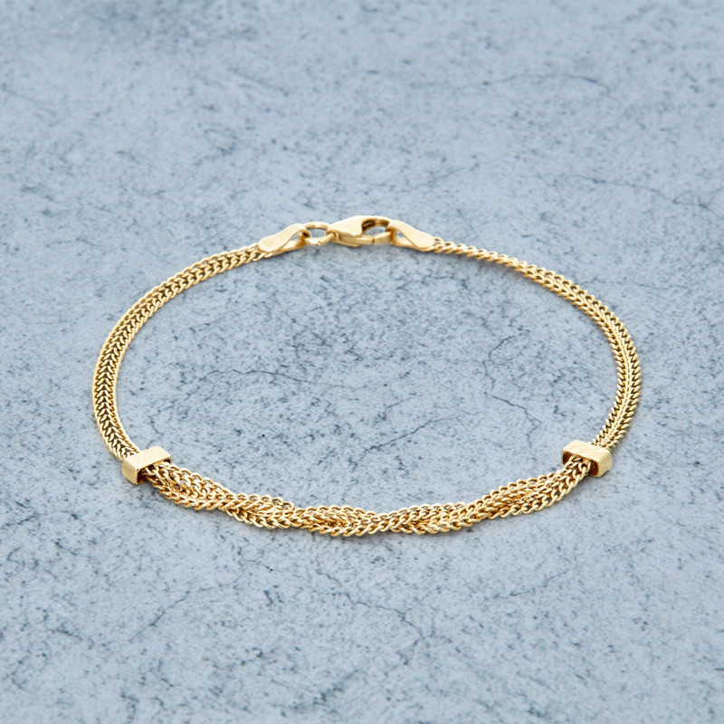 Woven In Gold Braided Bracelet 4