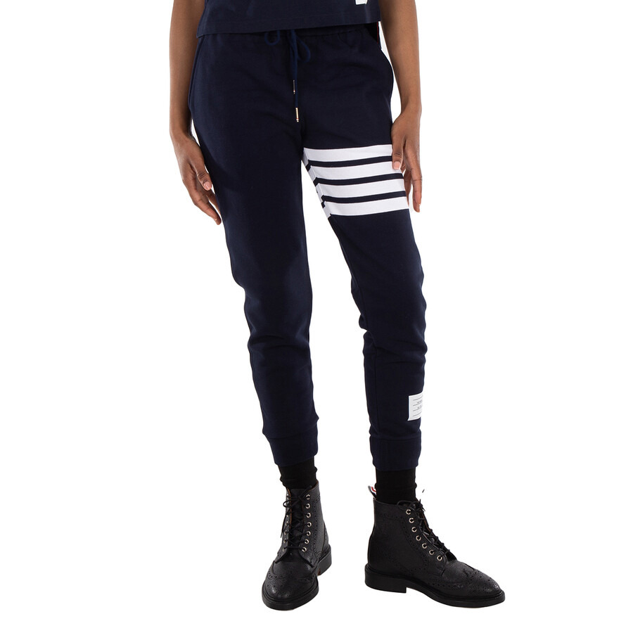 Thom Browne Navy 4-Bar Engineered Track Pants - 1