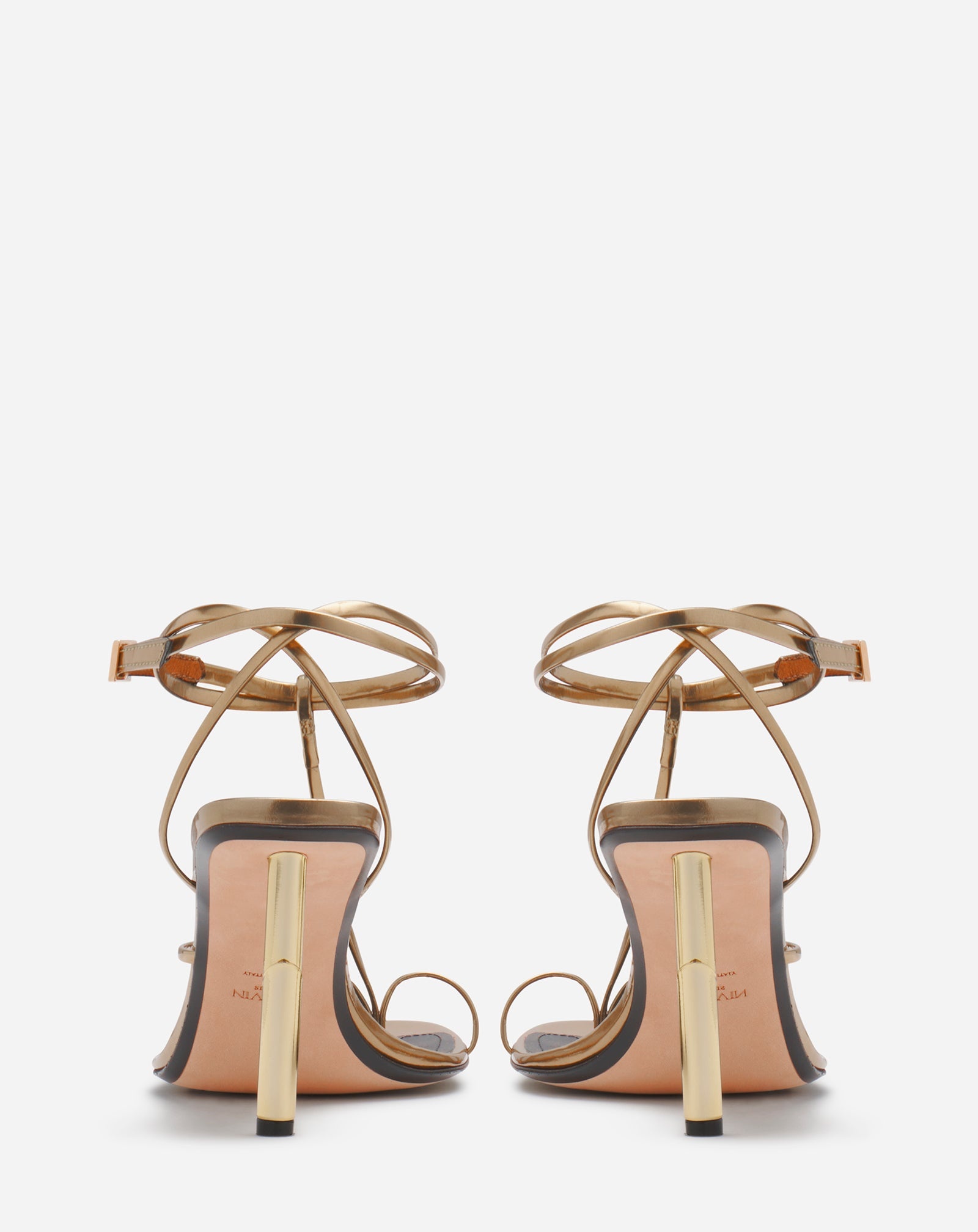 【関税込み】Lanvin ブラウン Sequence ミュール Lanvin SEQUENCE BY LANVIN SANDALS IN METALLIC LEATHER