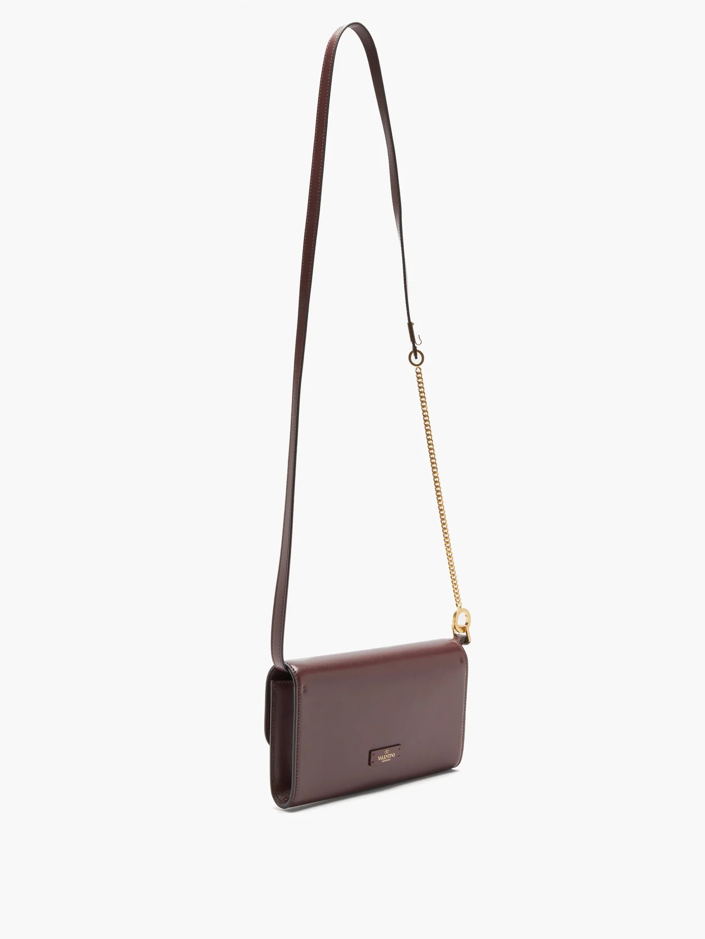 V-sling leather shoulder bag - 4