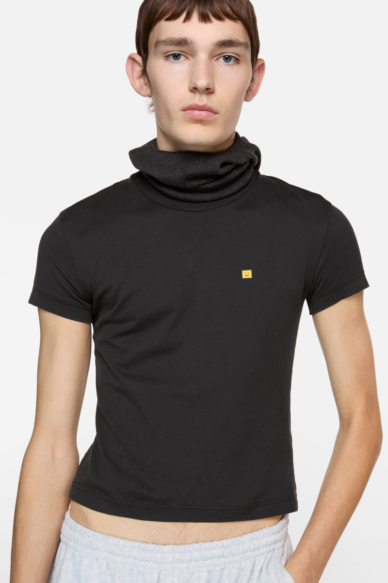 Face logo t-shirt - fitted - Faded black 4