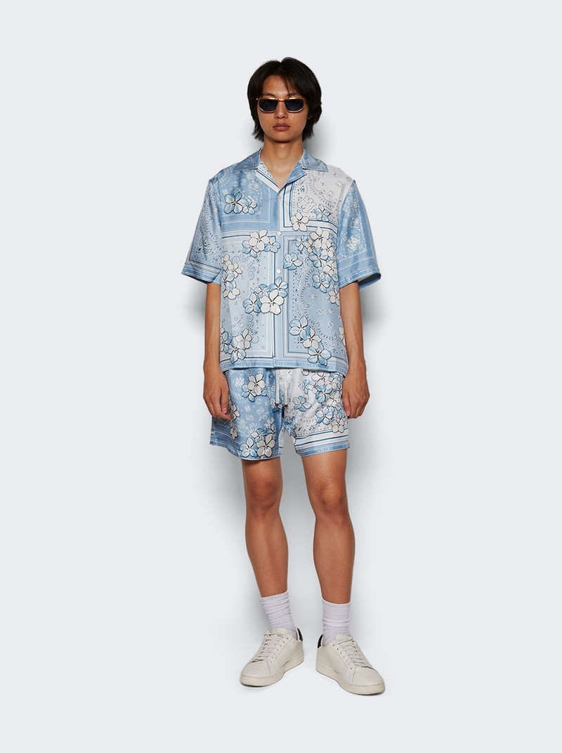 AMIRI Bandana Floral Shorts Cerulean outlook