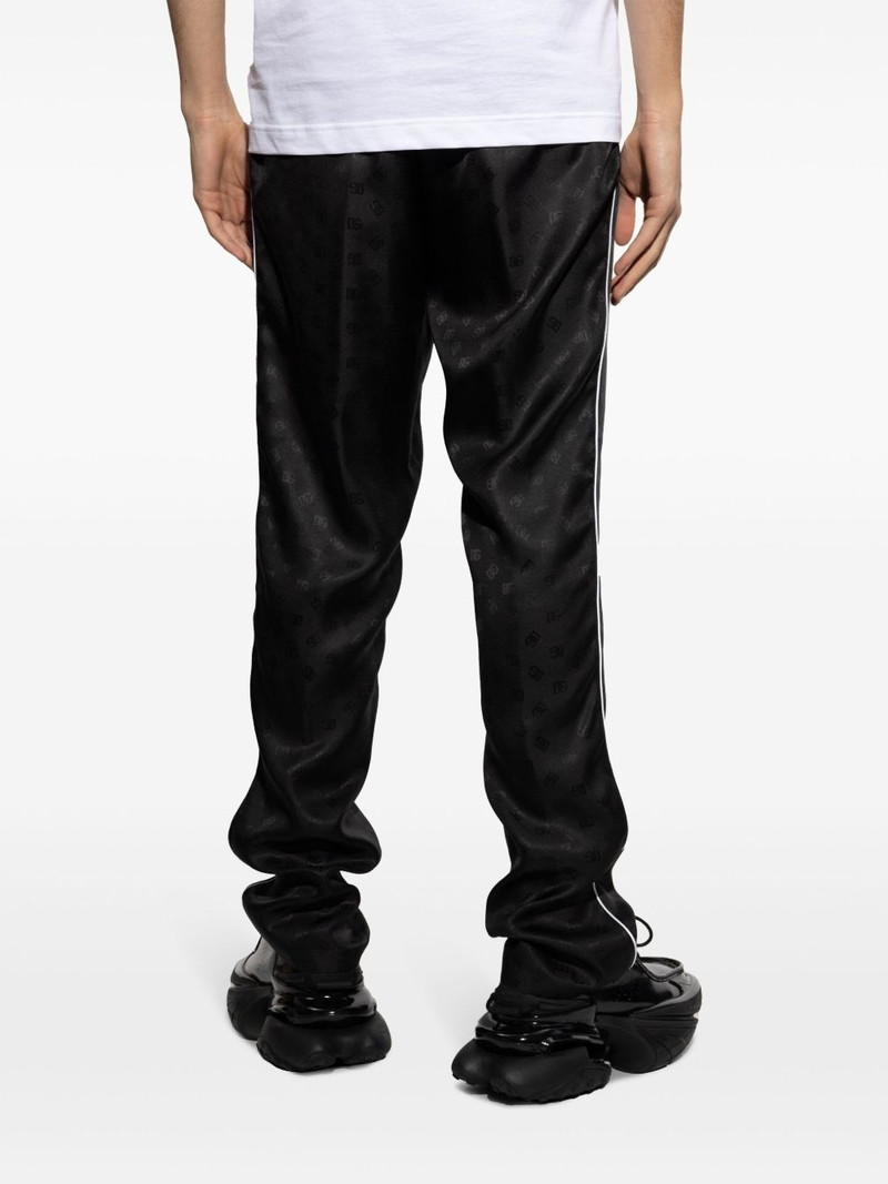 DG logo-jacquard silk trousers 4