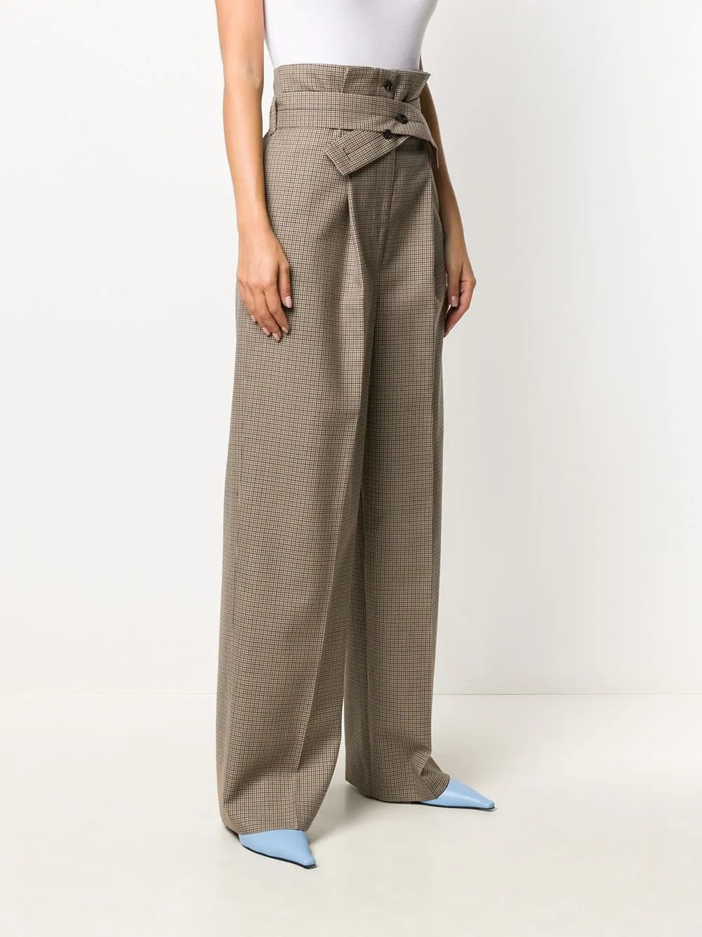 tailored belt wrap trousers - 3