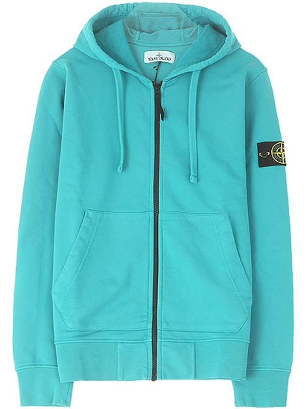 Wappen Patch Pocket Zip Up Hoodie Blue Sky - 2