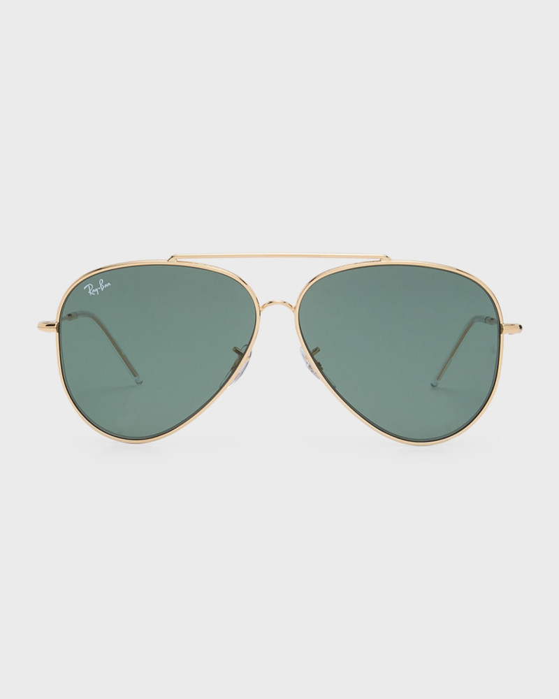 Men's Aviator Reverse Metal Aviator Sunglasses, 62MM 3