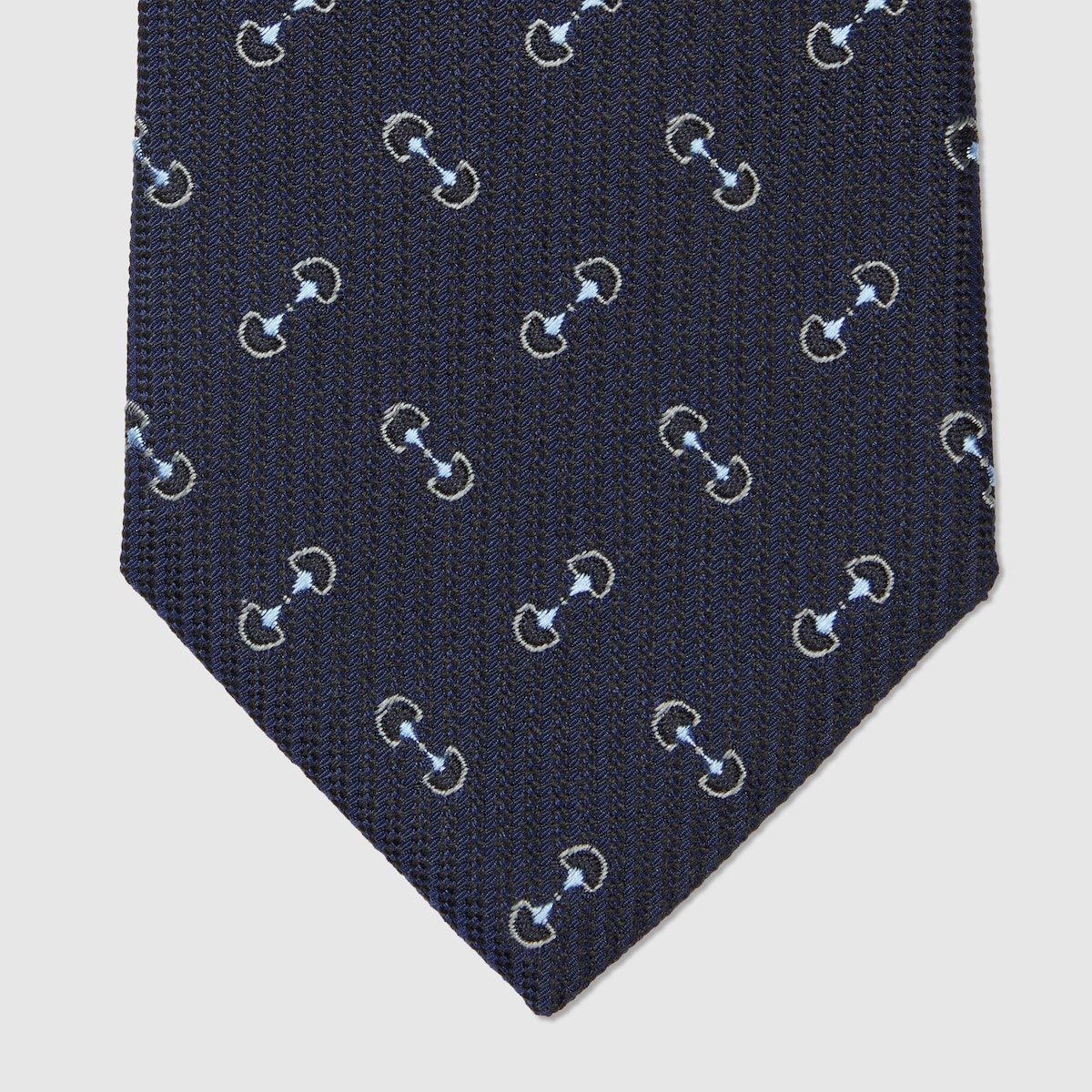 Horsebit silk jacquard tie - 4