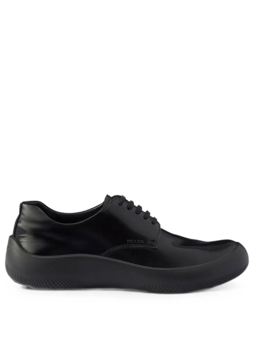 Brushed Leather Lace-Up Shoes - 1