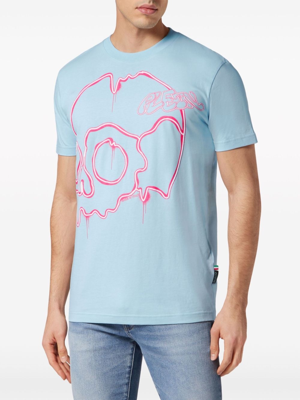 Dripping Skull graphic-print T-shirt - 2