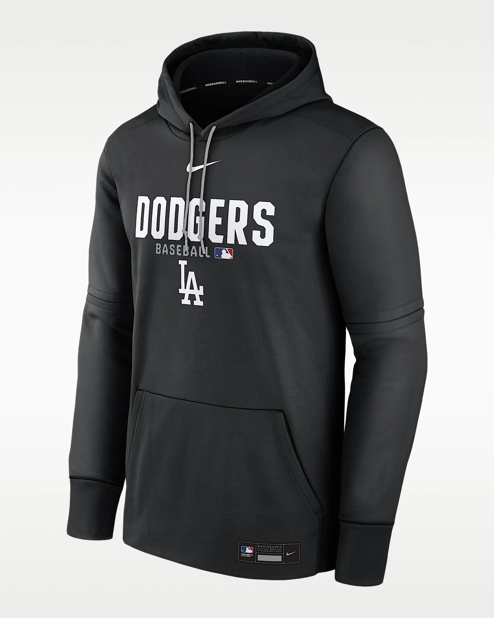 Los Angeles Dodgers Authentic Collection Men's Nike Therma MLB Pullover Hoodie - 1