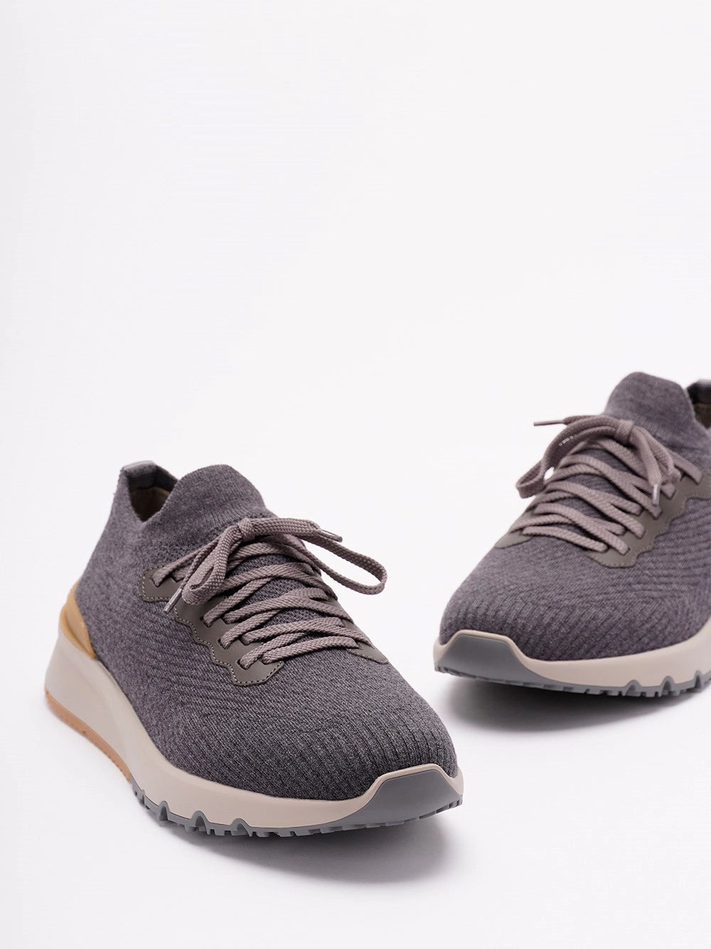 Brunello Cucinelli Men Knit Sneakers - 5