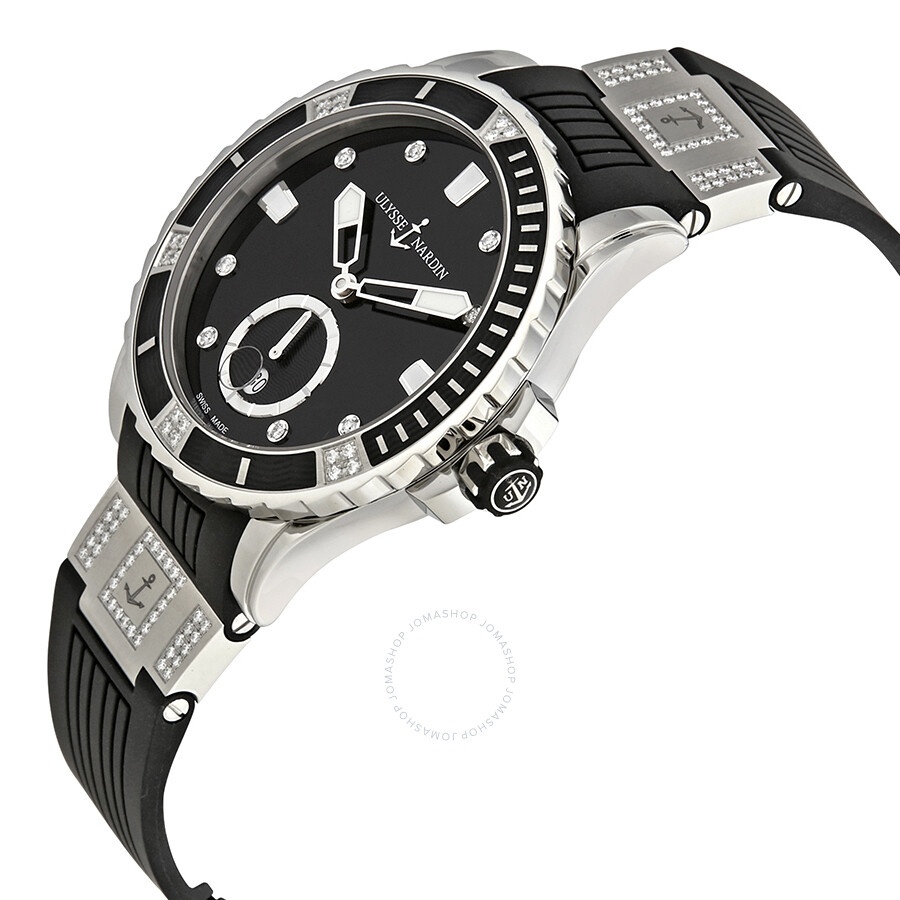 Ulysse Nardin Diver Automatic Black Dial Ladies Watch 3203-190-3C/12.12 - 2
