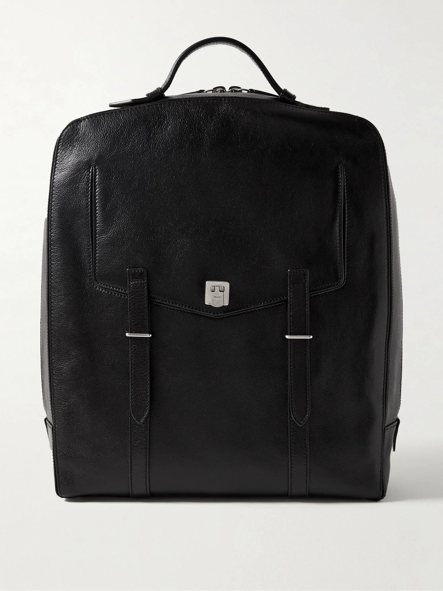 Rider Full-Grain Leather Backpack Black - 1