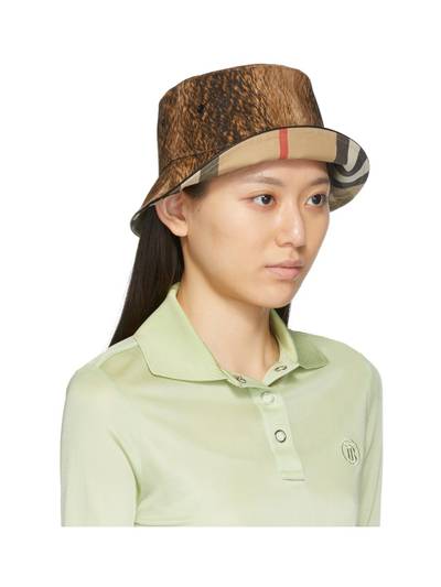 Burberry Reversible Animal Print & Check Bucket Hat outlook