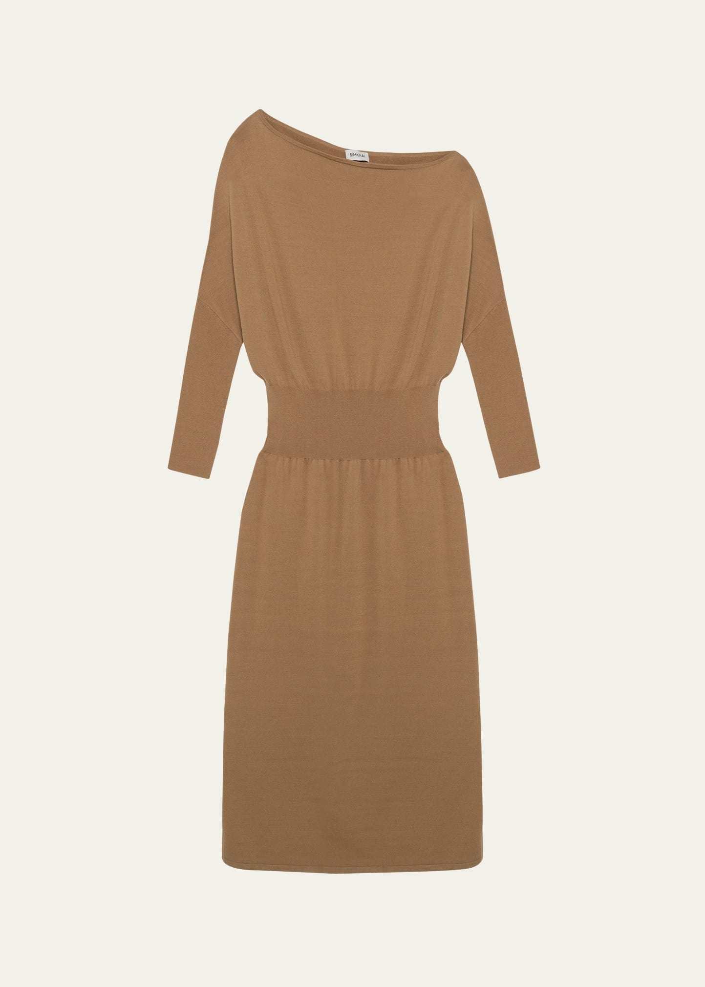 Janese Off-The-Shoulder Knit Midi Dress - 1