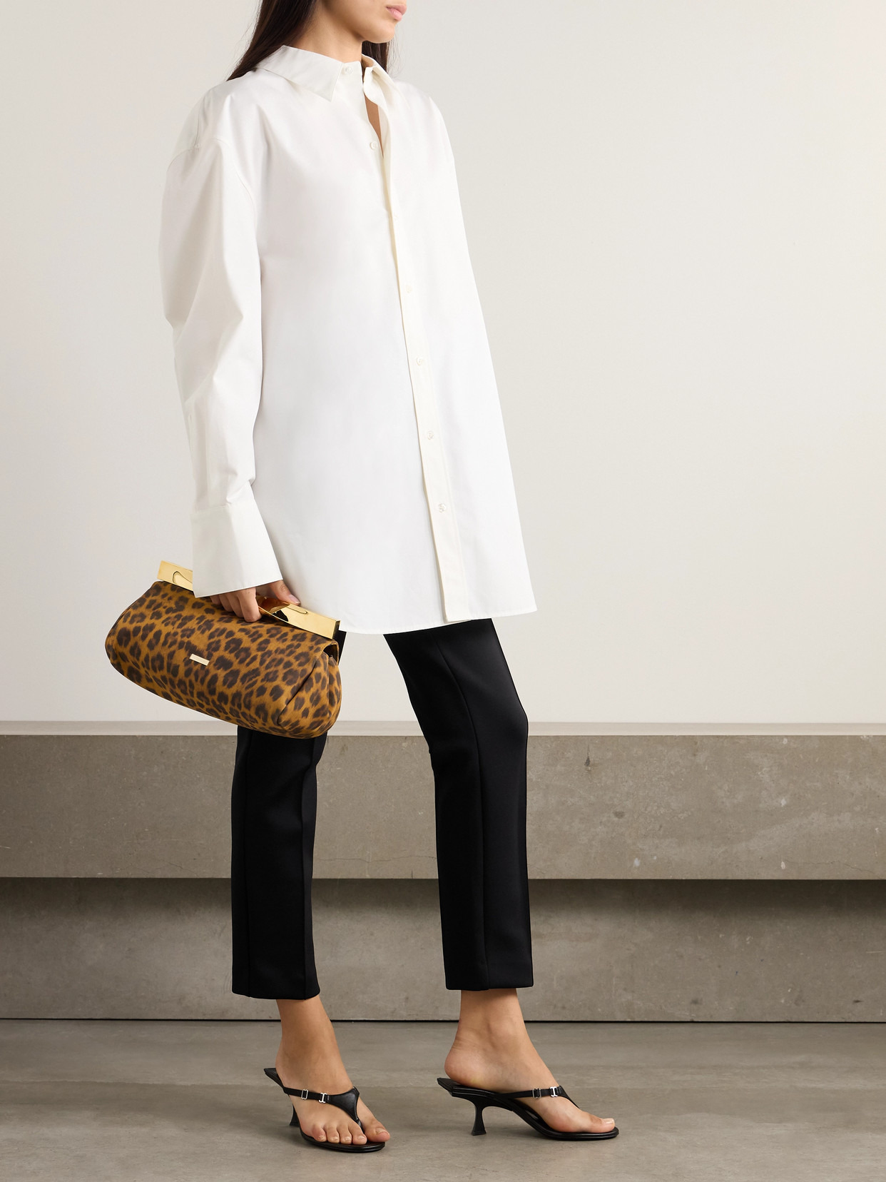 Cropped Stretch-ponte Straight-leg Pants - 2
