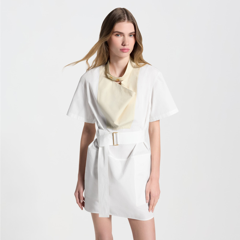Bib Insert Belted Dress 4