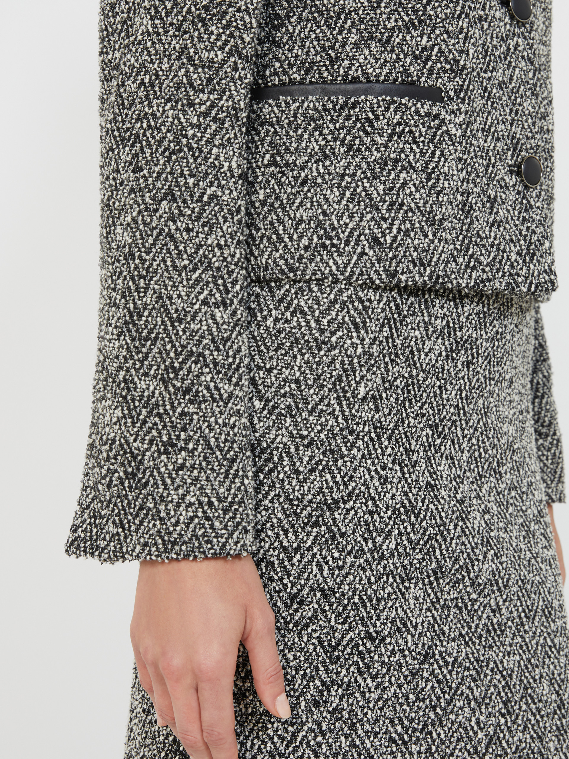 DONALD Bouclé jersey cropped jacket - 6