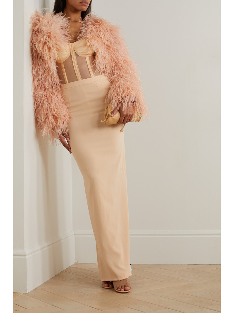 Dolce & Gabbana Lace-trimmed Stretch-tulle Bodysuit outlook