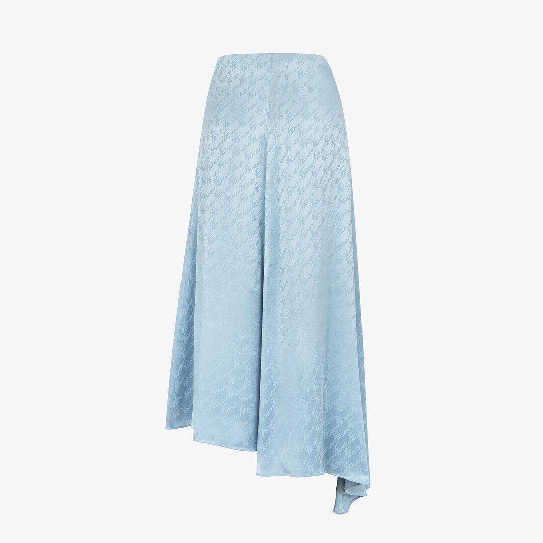 Light blue satin skirt - 2
