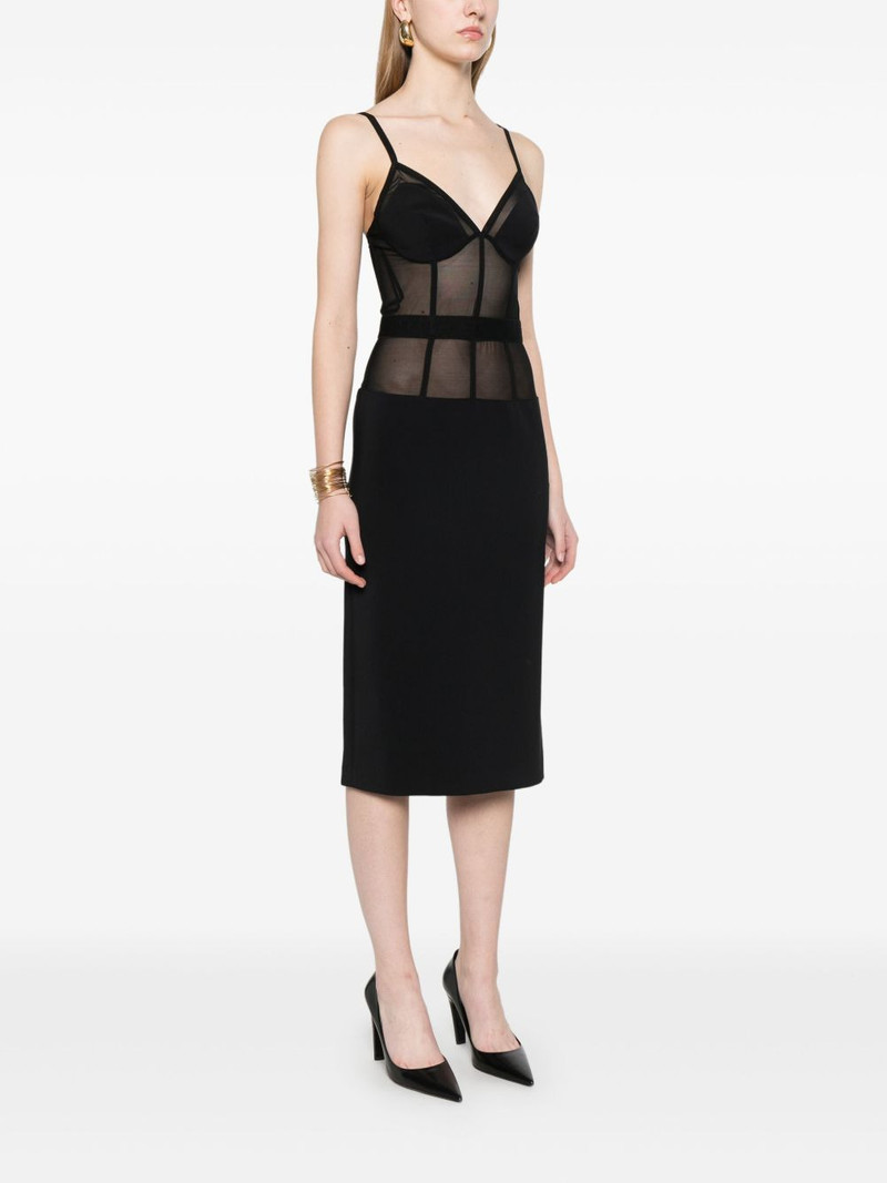crepe tulle midi dress 3