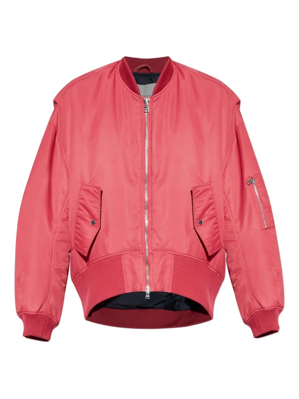 zip-fastening bomber jacket - 1