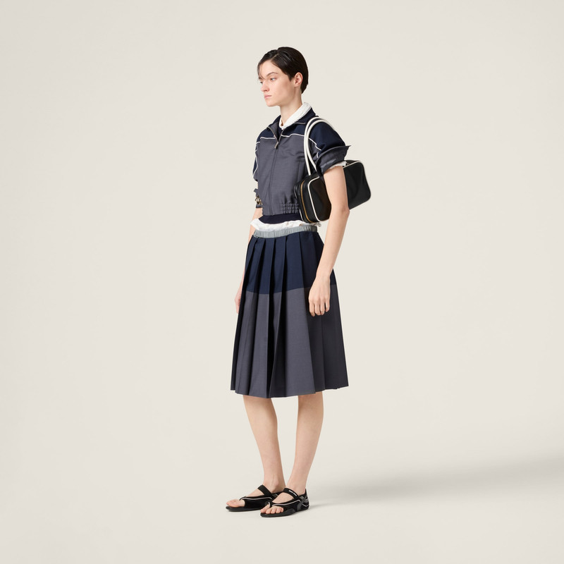Miu Miu Slubbed poplin shirt outlook
