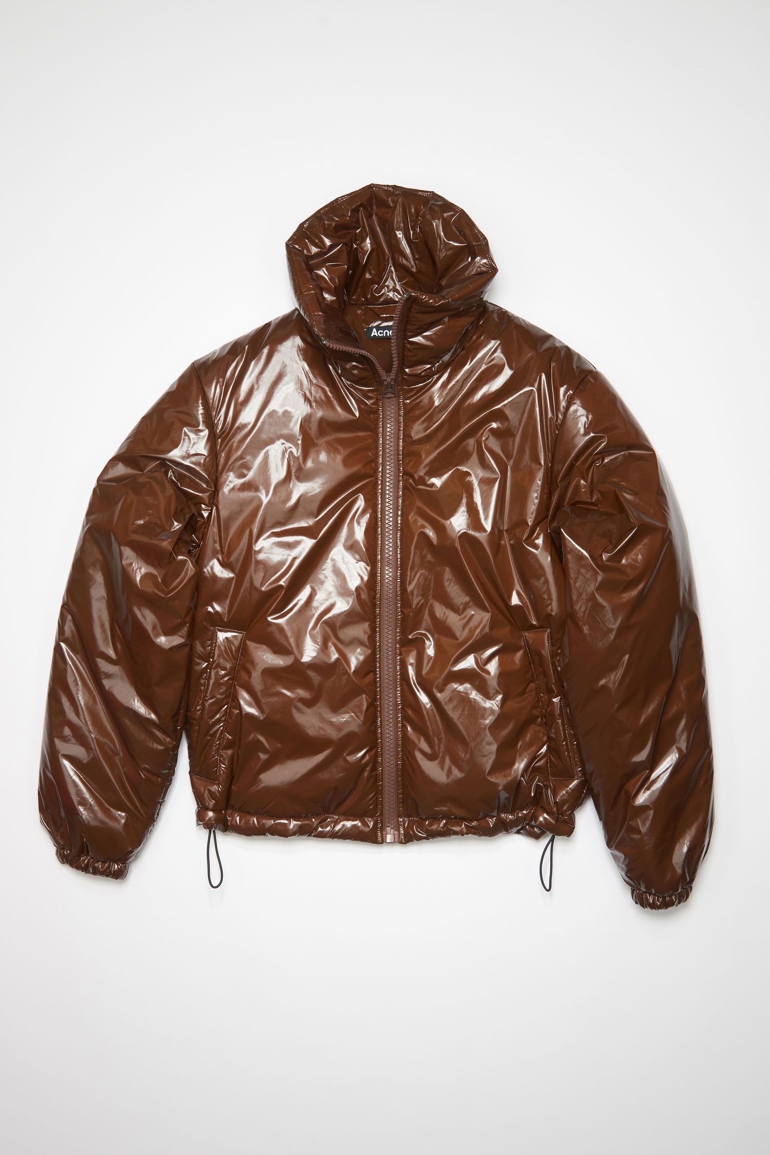 Nylon puffer jacket - Chestnut brown - 4