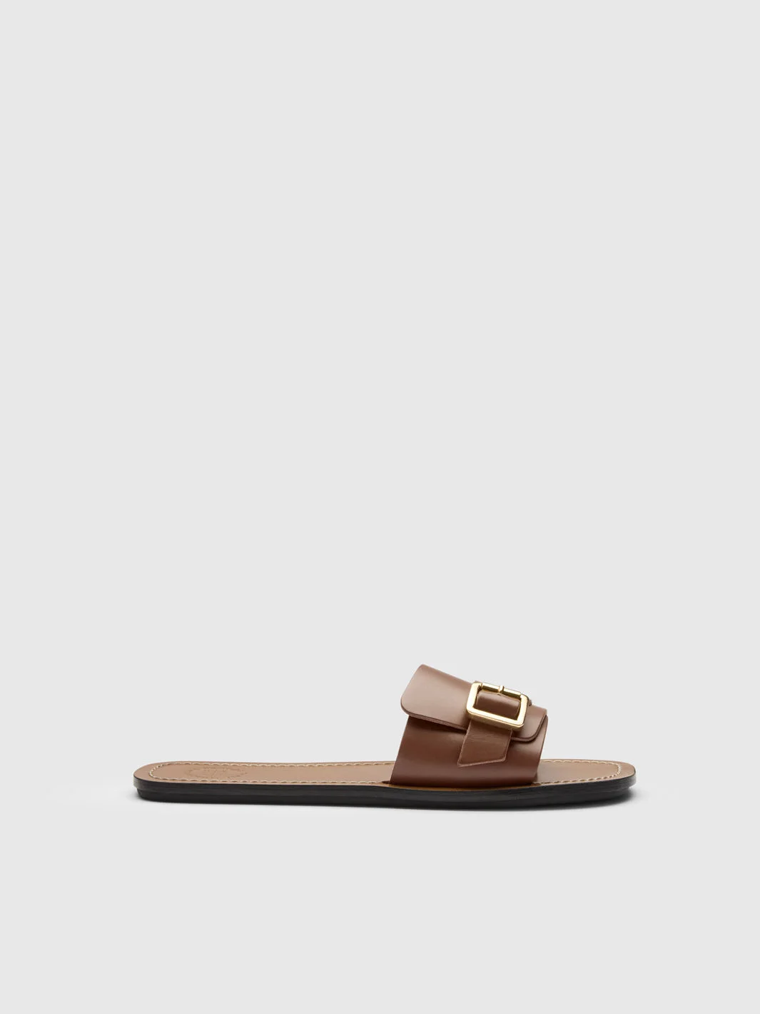 Velturno Cannella Leather Flat sandals - 1