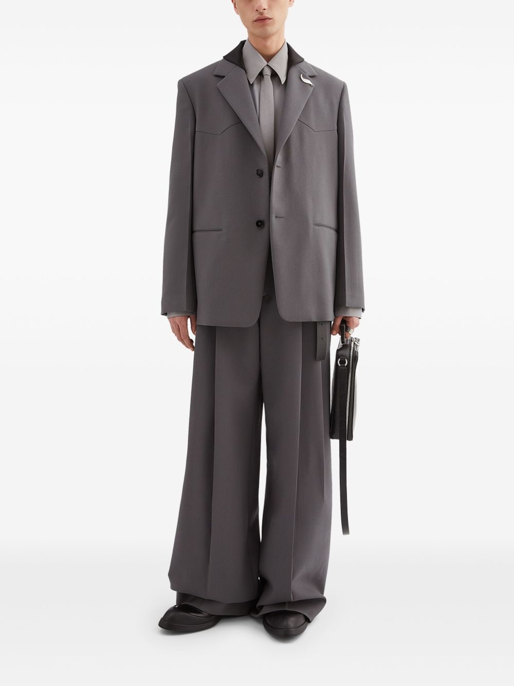 detachable-collar tailored jacket - 2