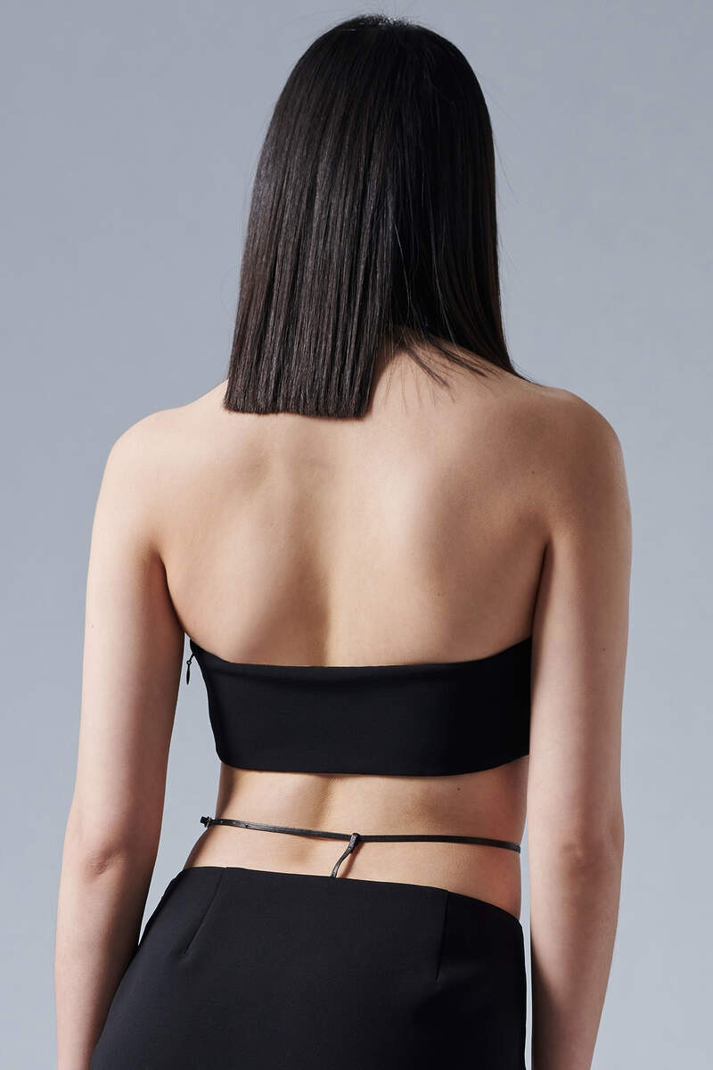 DSQUARED2 ICON LEATHER TRIMMED TOP outlook