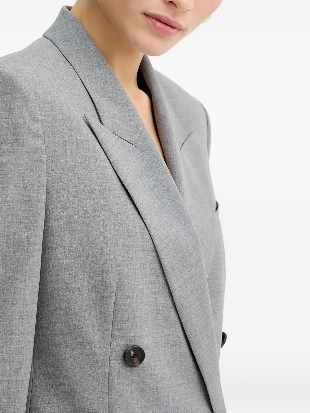 double-breasted wool blazer - 4