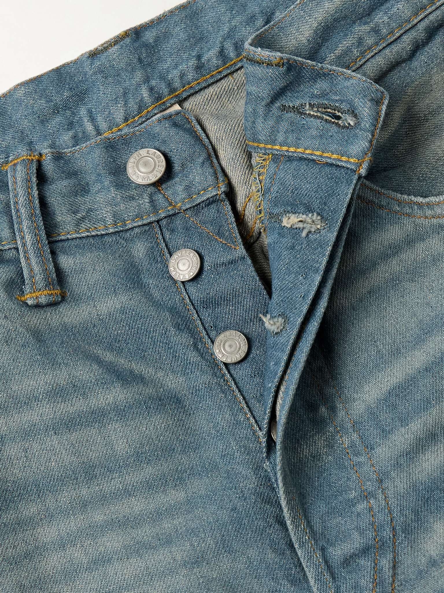 RRL　dot stole インディゴブルー RRL Dot Stole Indigo Blue
