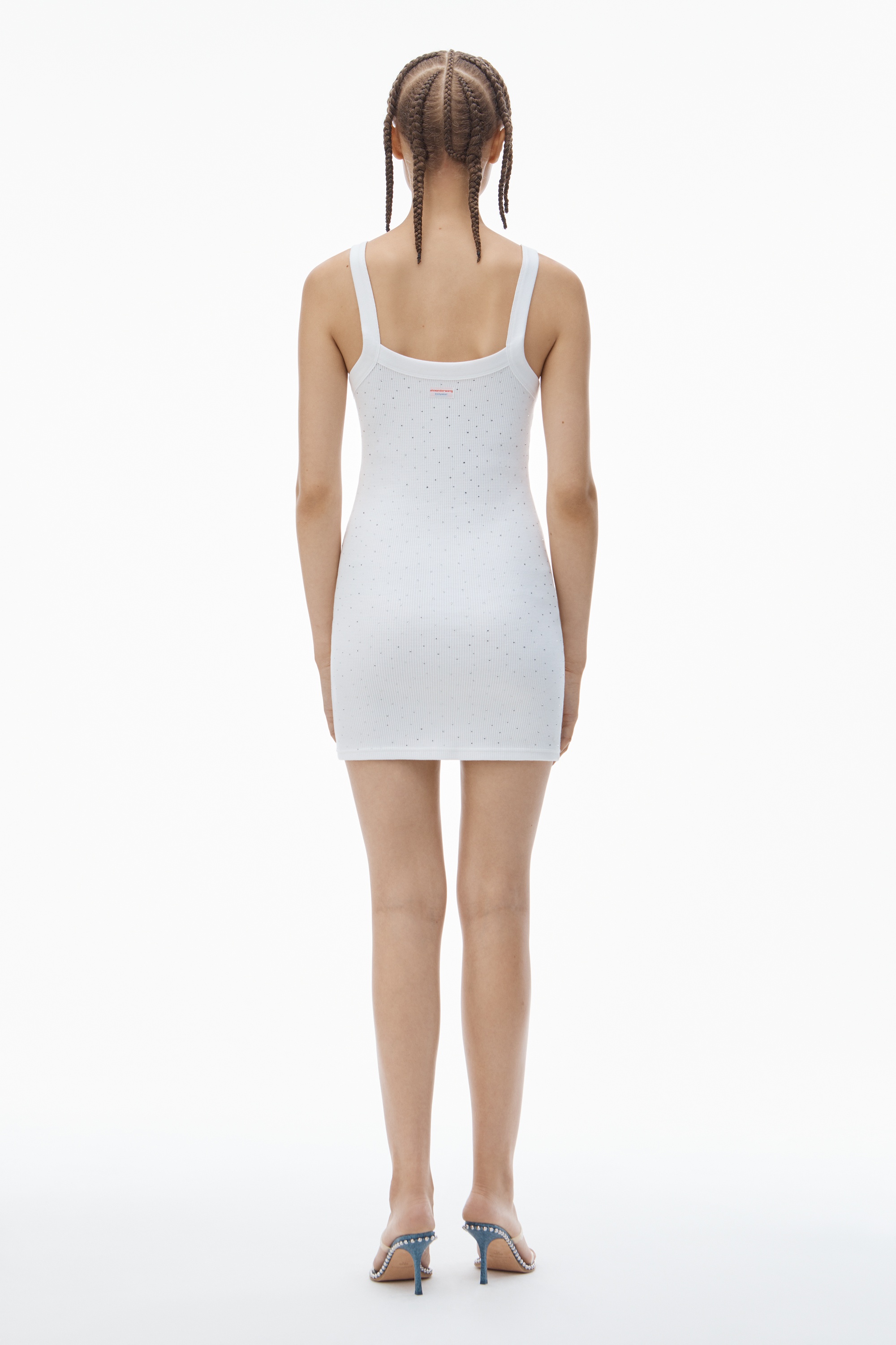 Crysal Hotfix Cami Dress in Waffle Knit - 5