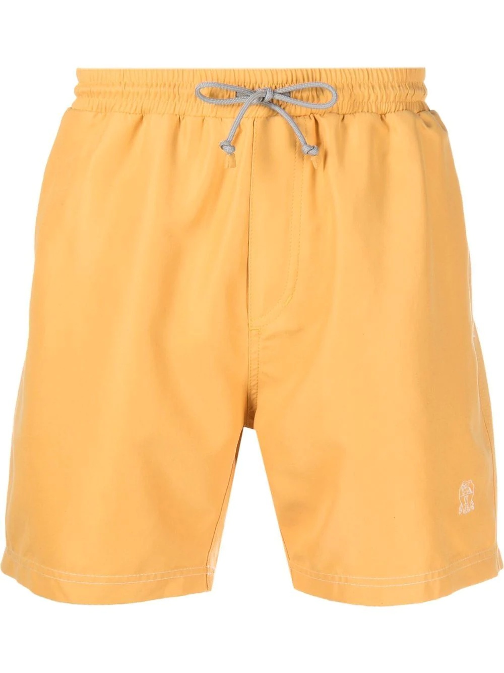 logo-embroidered swim shorts - 1