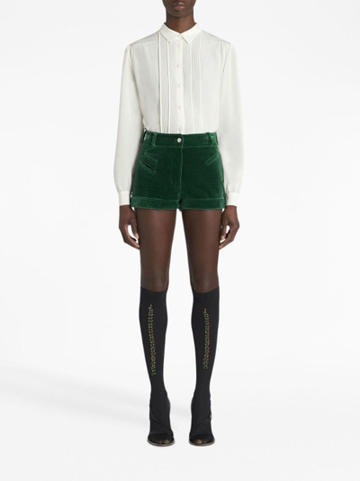 Etro velvet cotton shorts outlook